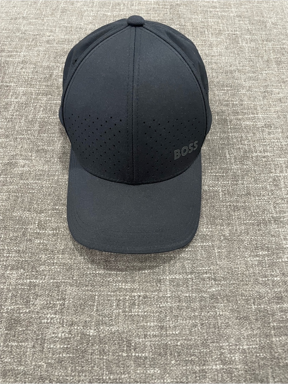 Boss Black Perforated Logo Baseball Cap